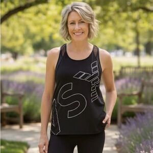 Black Racerback Tank VSX Victorias Secret M